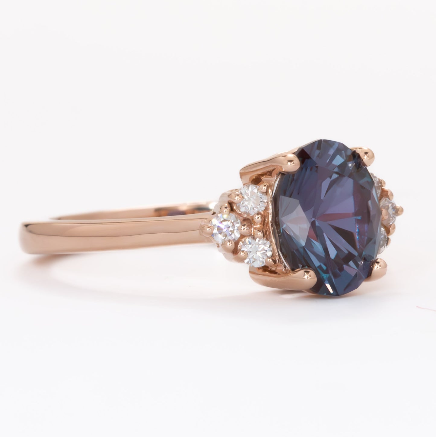 esilda engagement ring with oval lab alexandrite
