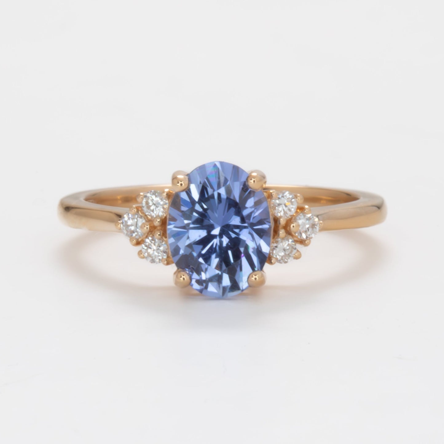 esilda engagement ring yellow gold and blue lab sapphire