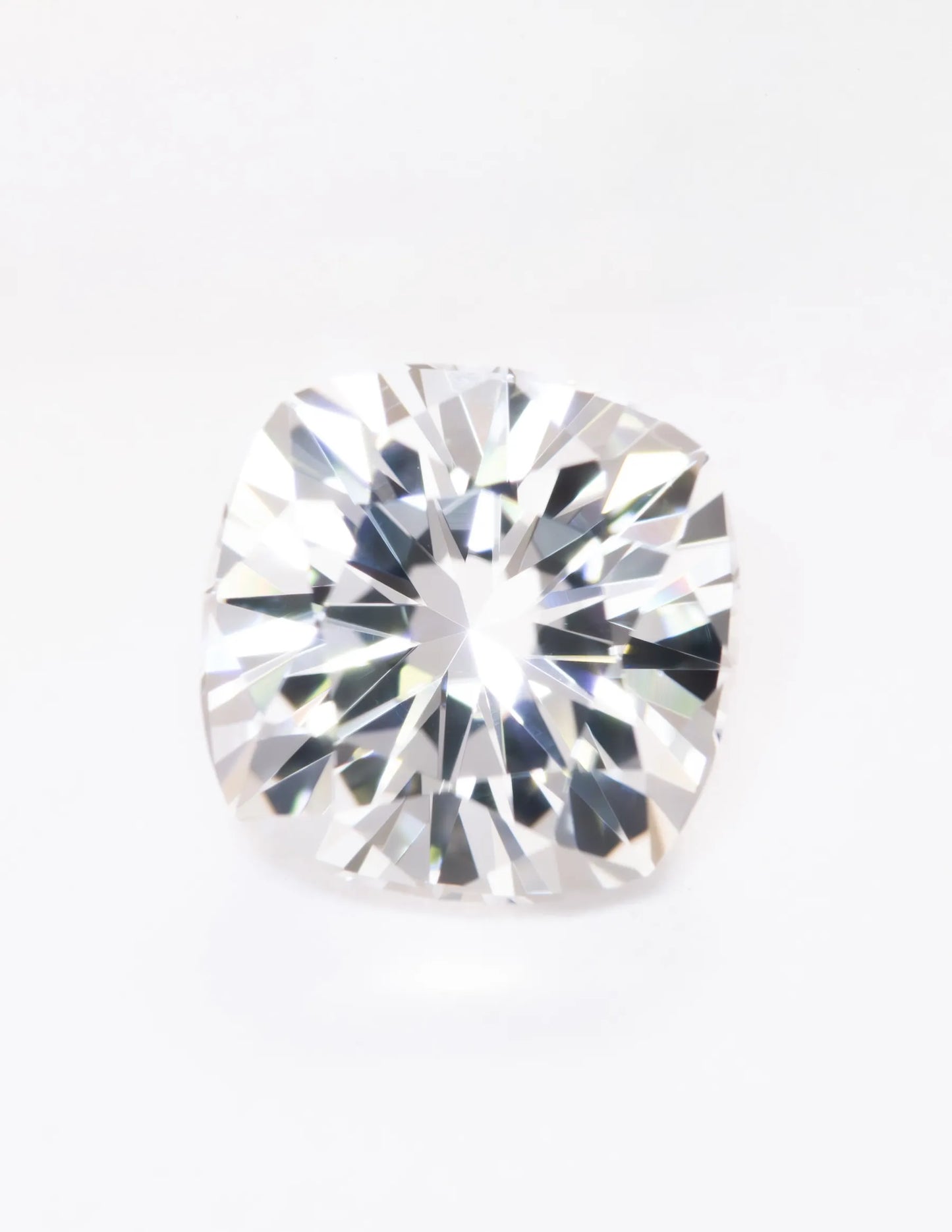 Glacier White Lab Sapphire Nova Cushion Cut