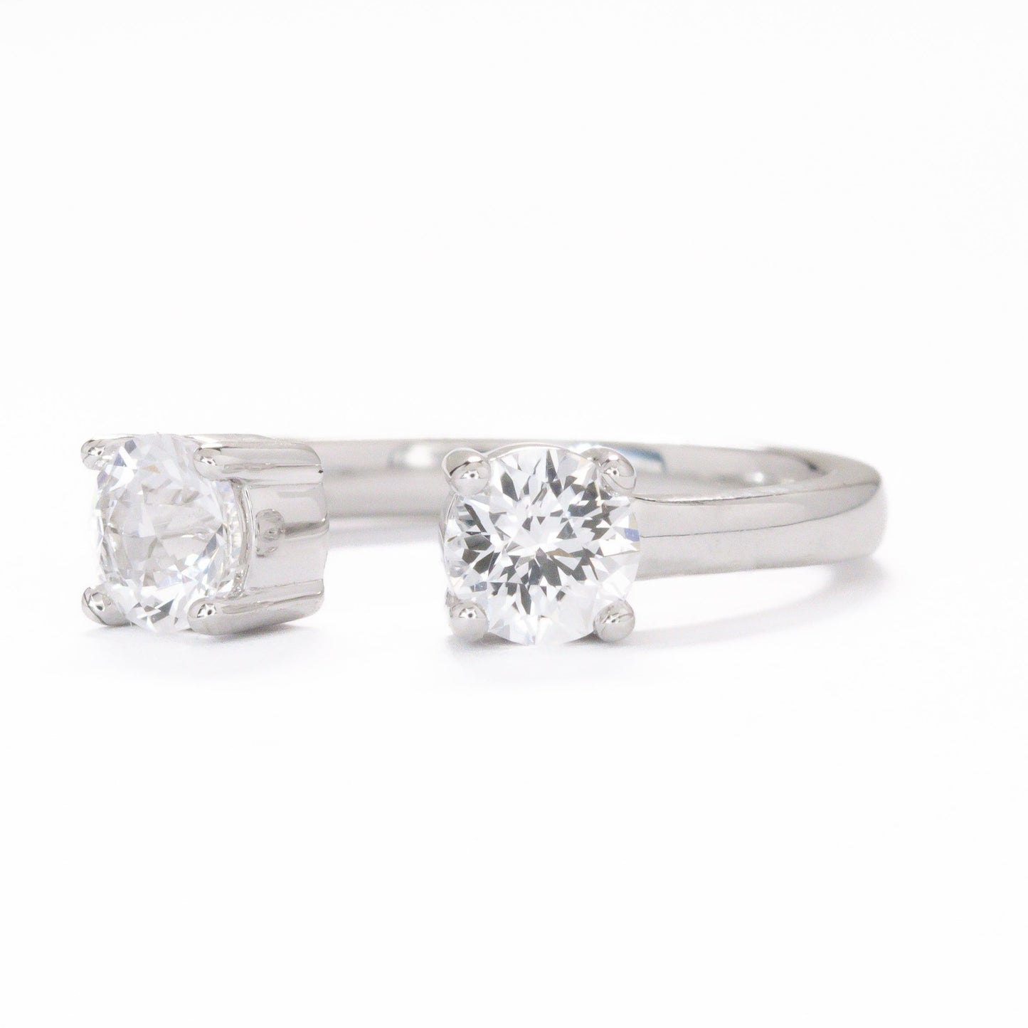 florence open band with white lab sapphires