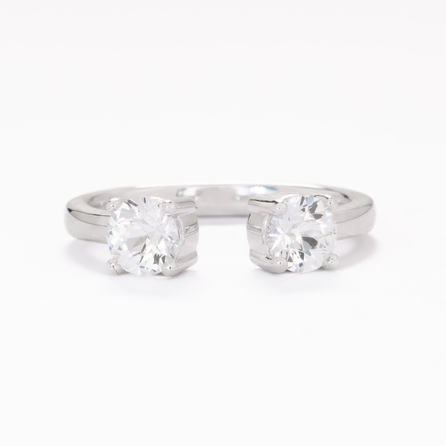 florence open band with white lab sapphires