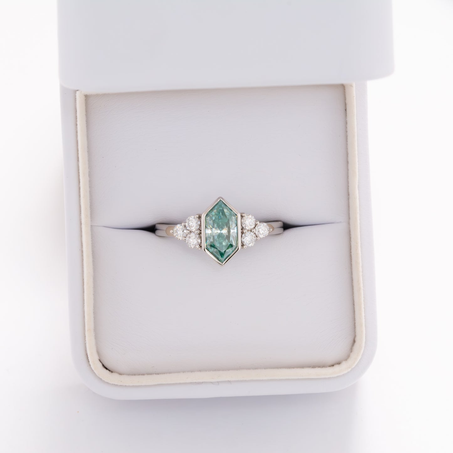 hannah dutch marquise blue-green moissanite engagement ring