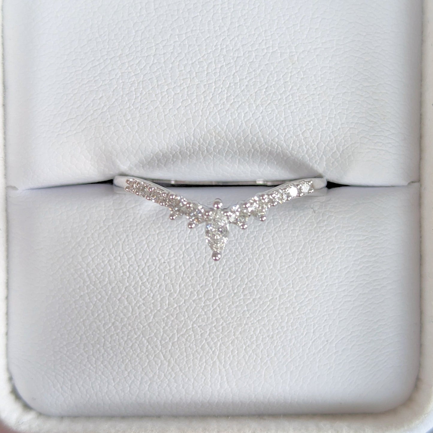 harper band with marquise and round lab diamonds