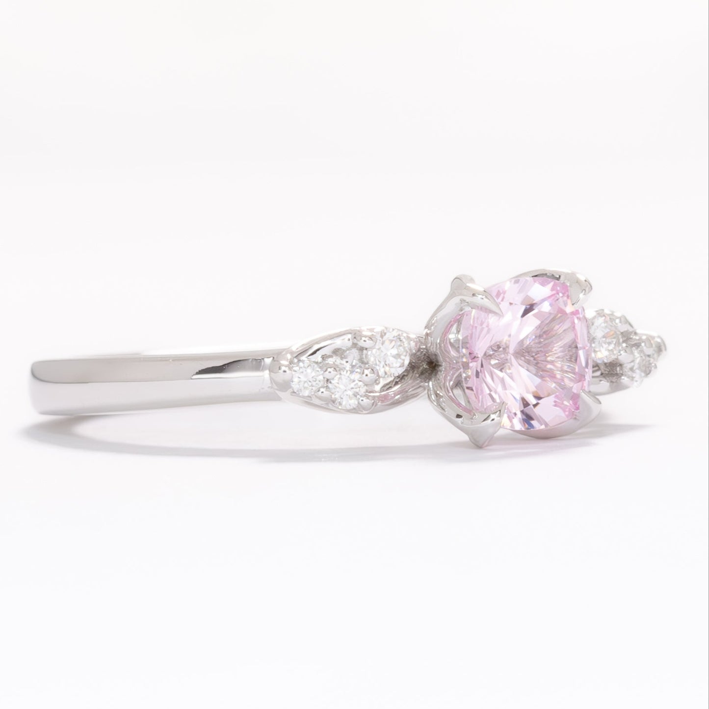 isla ring with cushion violet yag