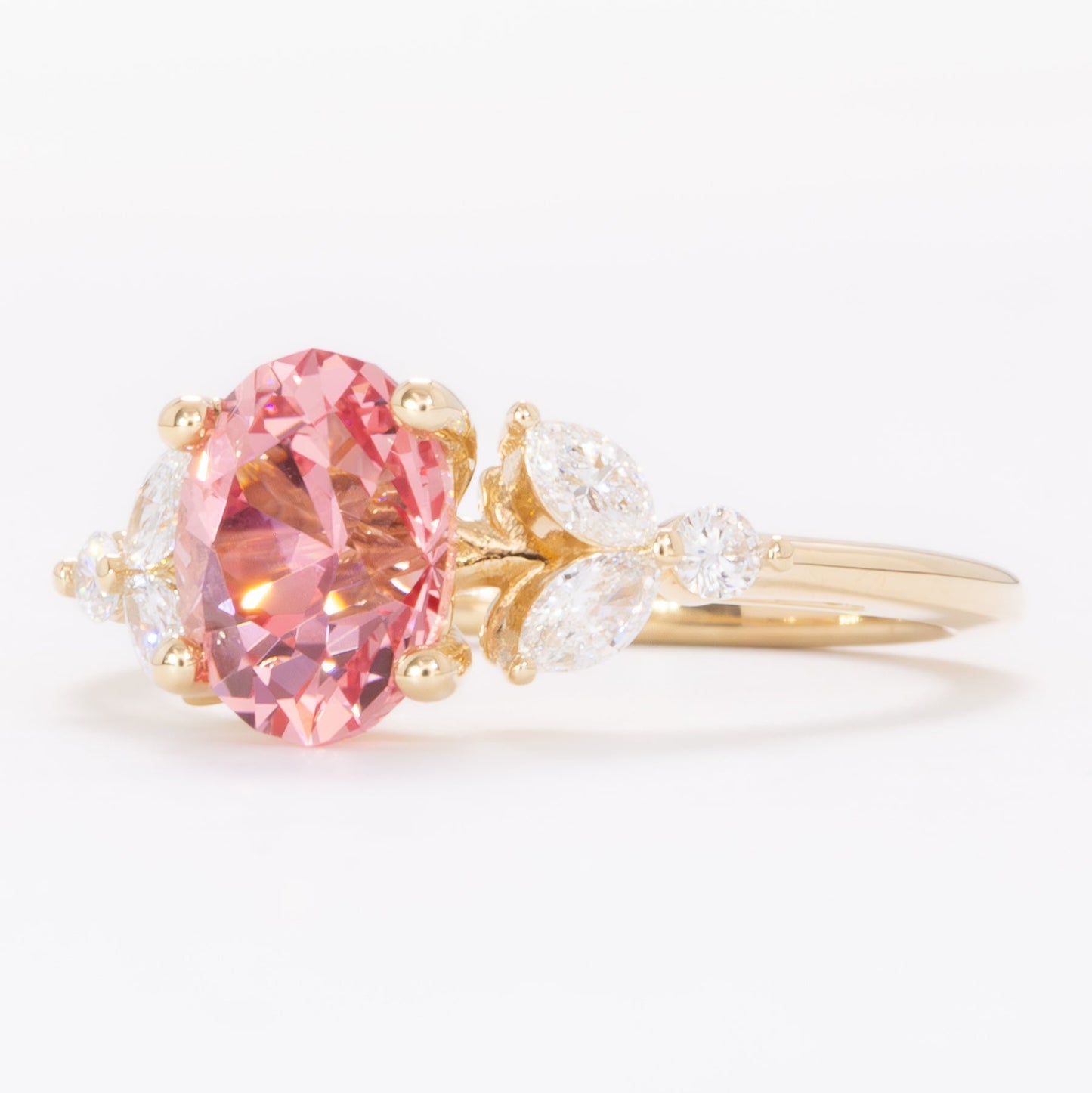 lili ring with pink oval lab sapphire