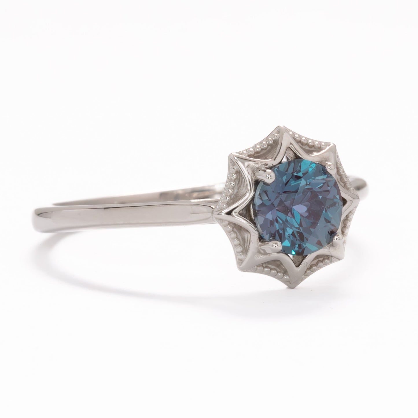 maia sunburst solitaire ring