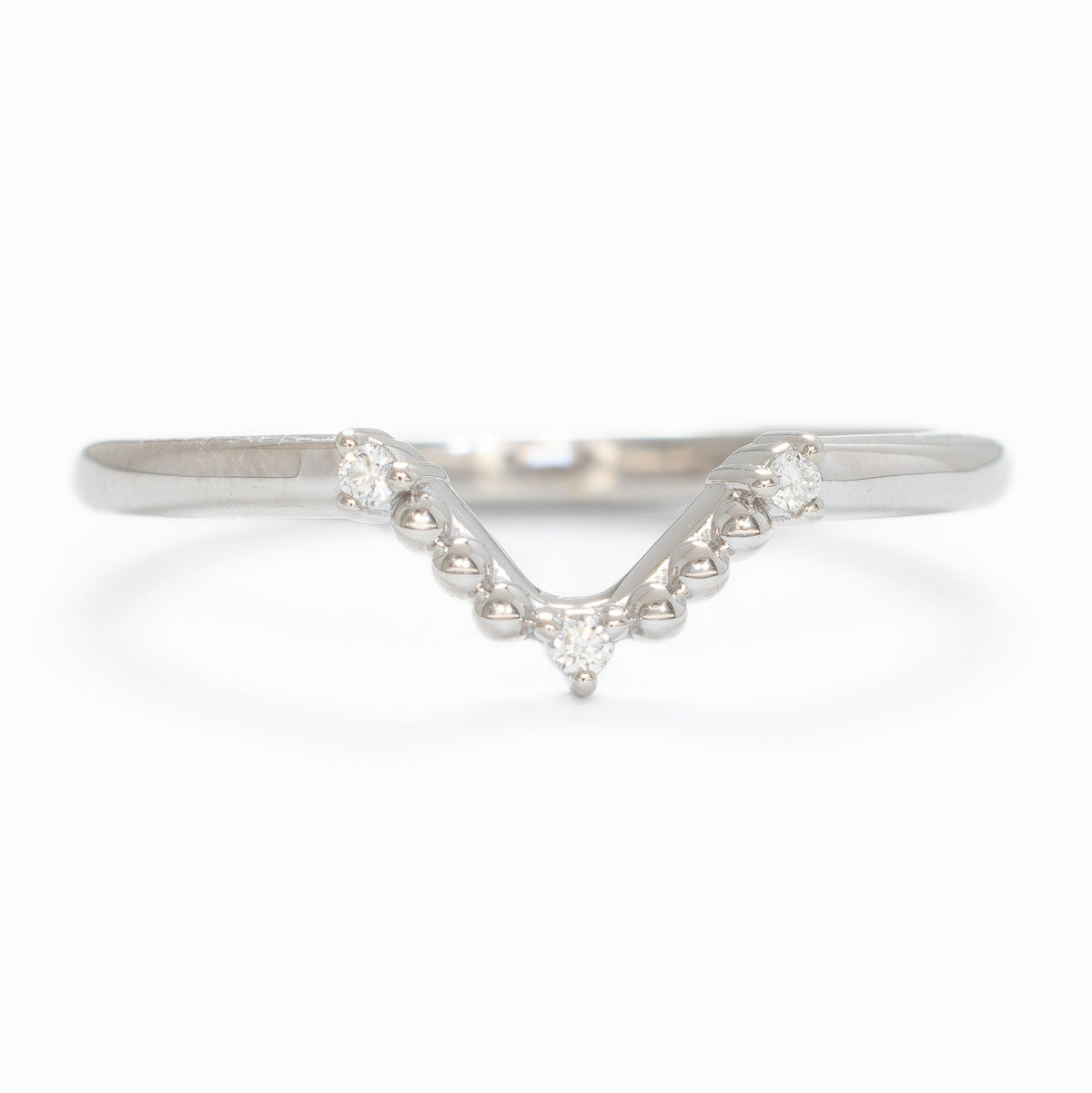 meagan band in white gold with lab diamonds