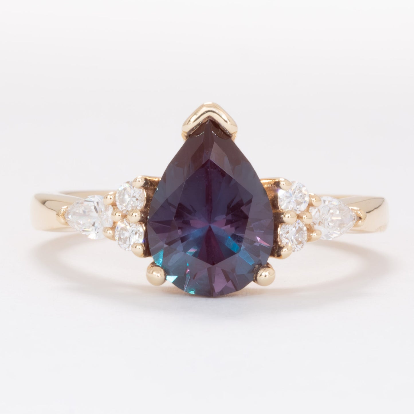natalia engagement ring with pear lab alexandrite