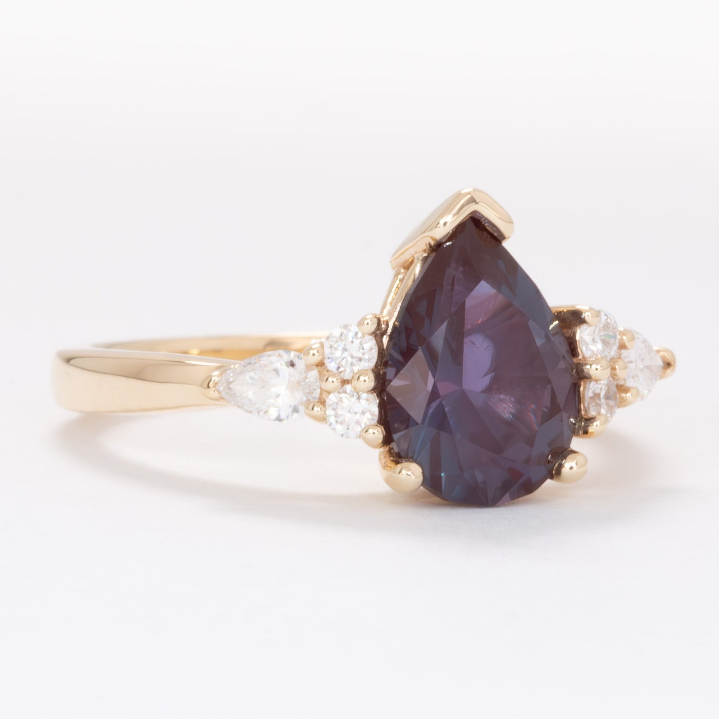 natalia engagement ring with pear lab alexandrite