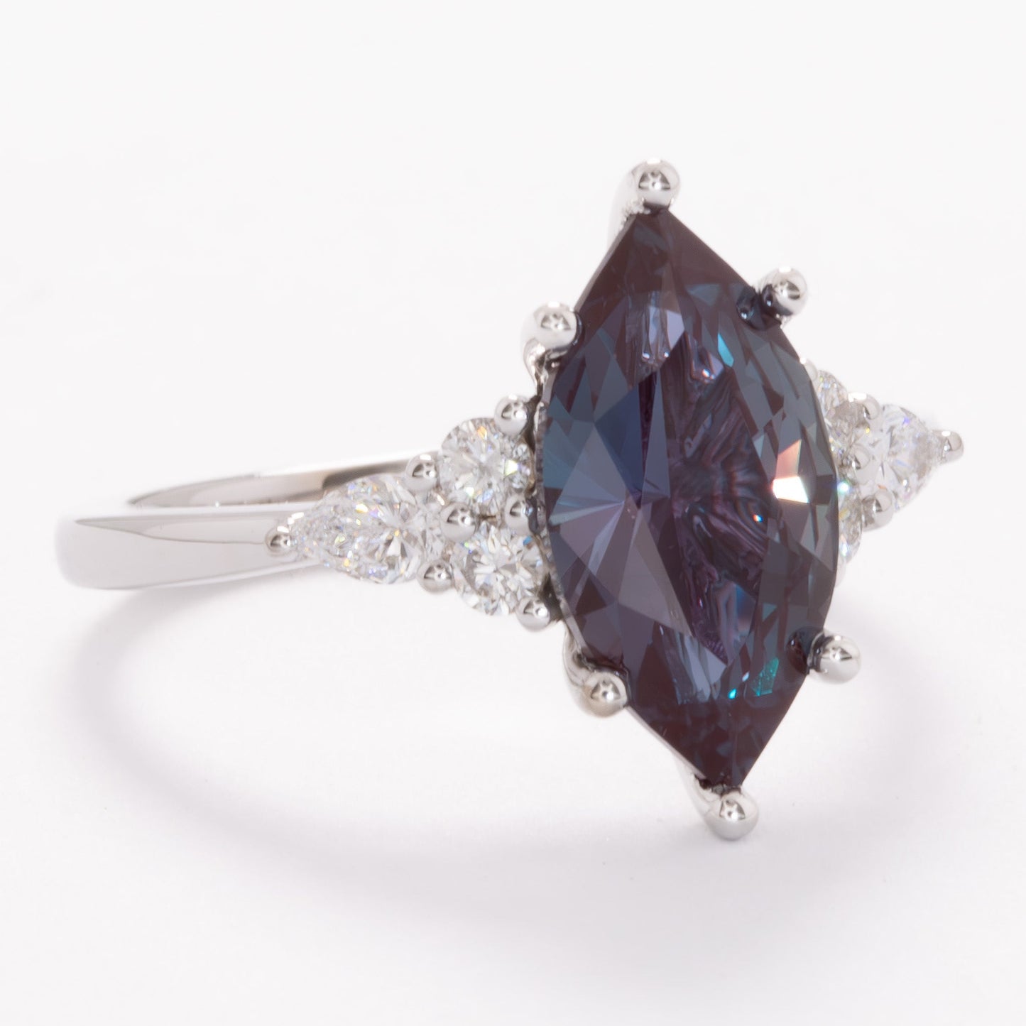 natalia ring with marquise lab alexandrite