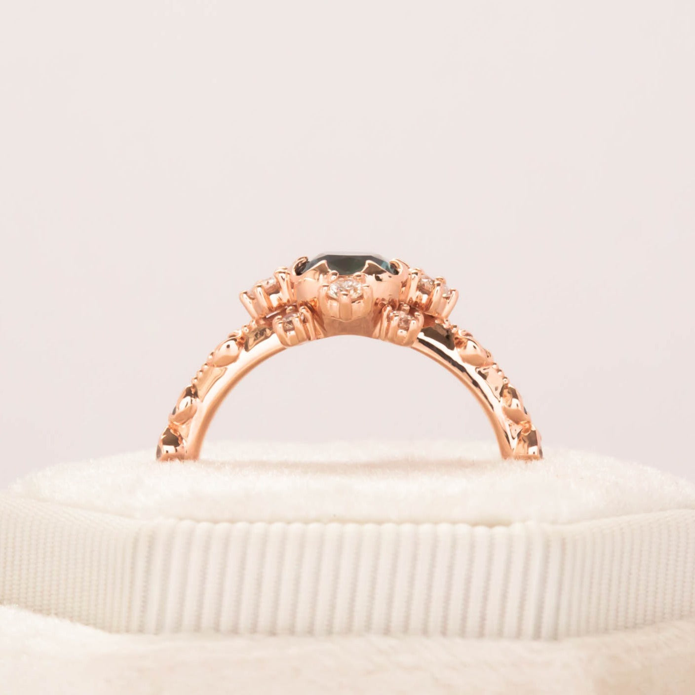 montana sapphire engagement ring, nature inspired