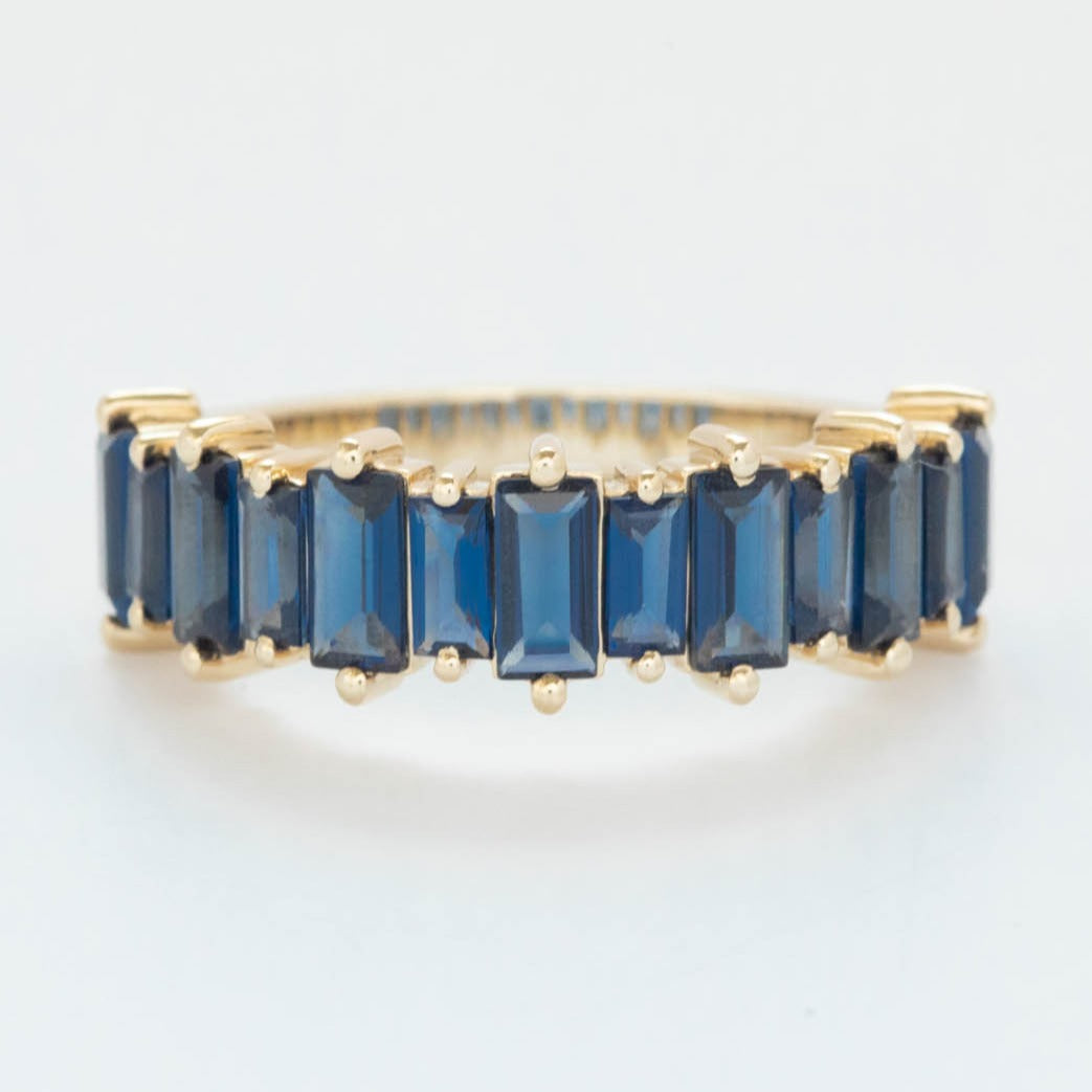 prescott band with baguette lab sapphires