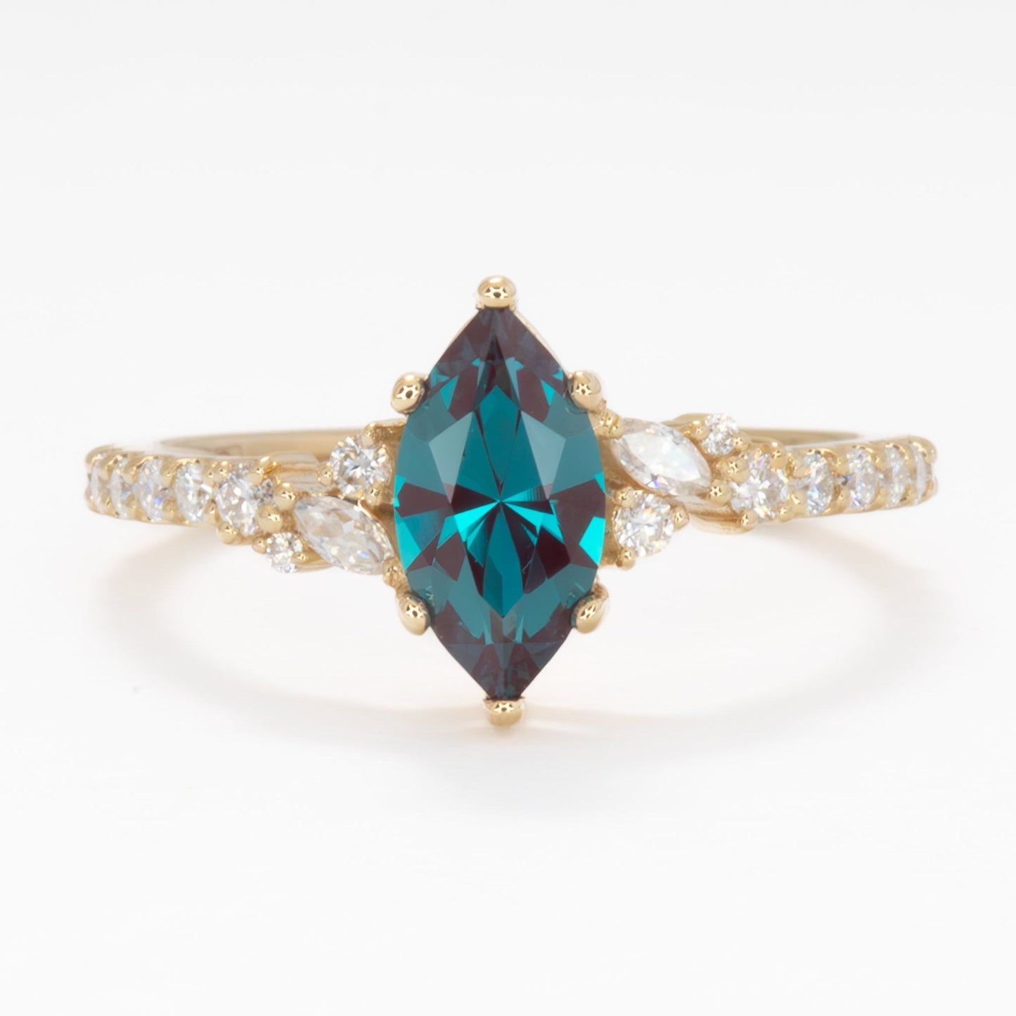 rachelle ring with marquise lab alexandrite