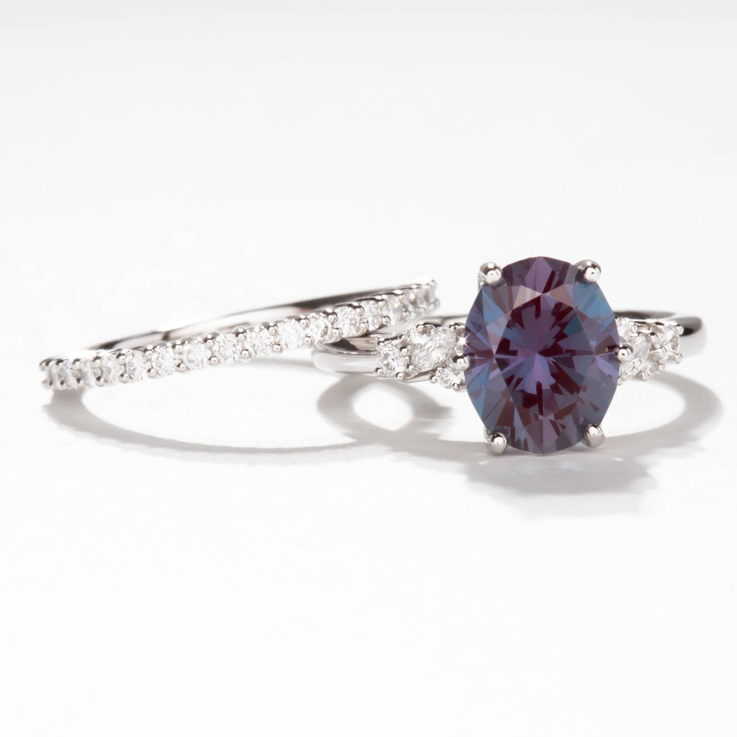 rachelle oval lab alexandrite engagement ring