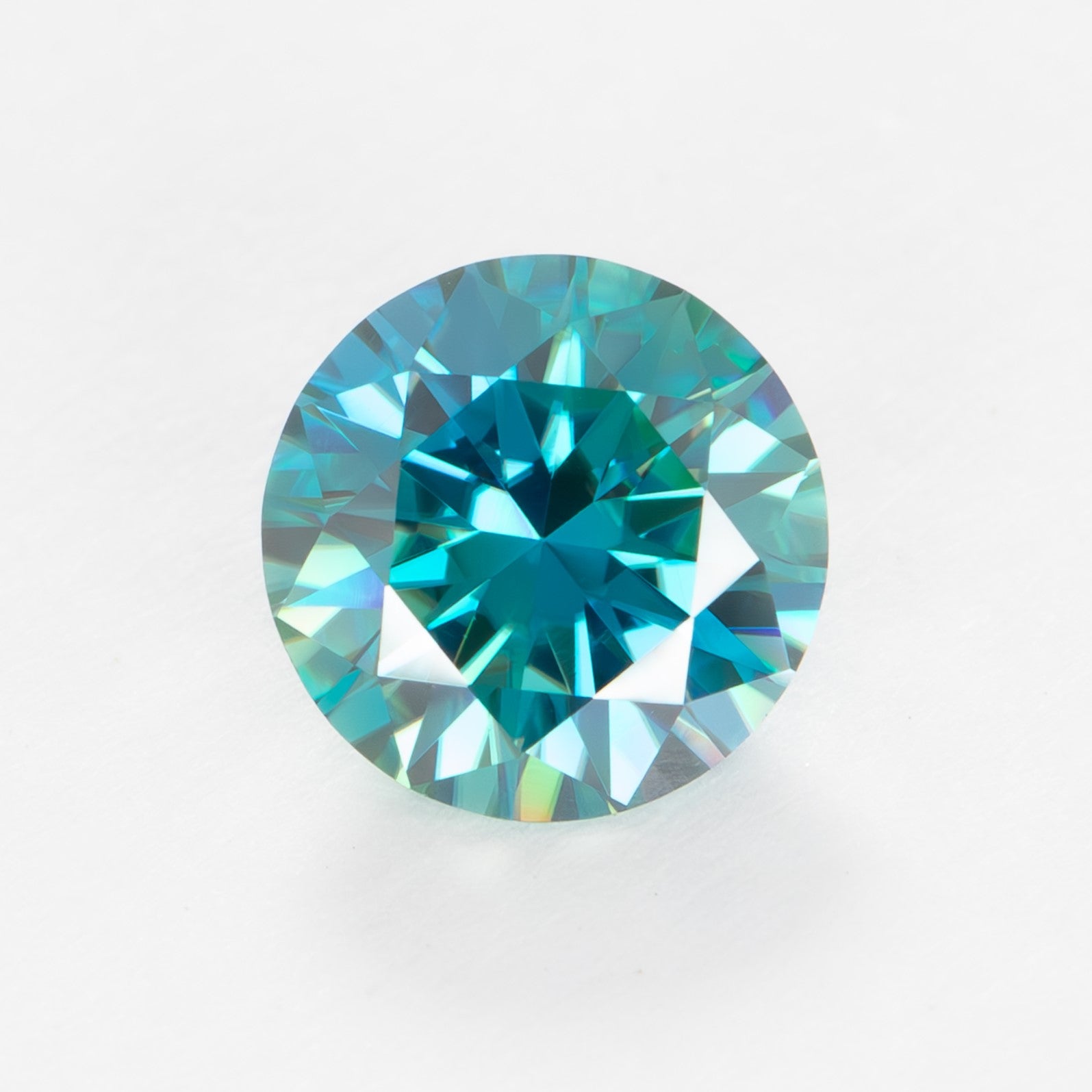 Blue Green Moissanite Stag Finch
