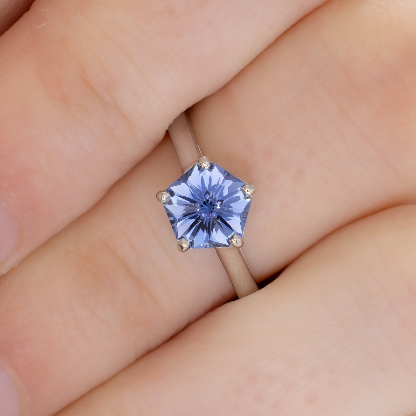 ruth solitaire engagement ring in white gold