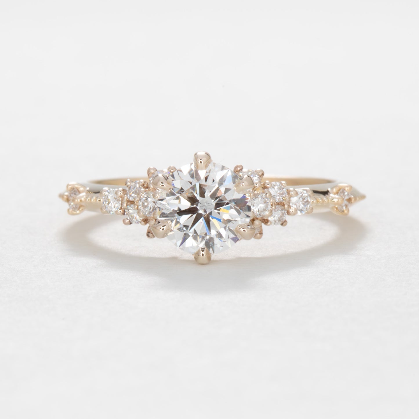 sloane engagement ring in yellow gold with Lab Diamonds