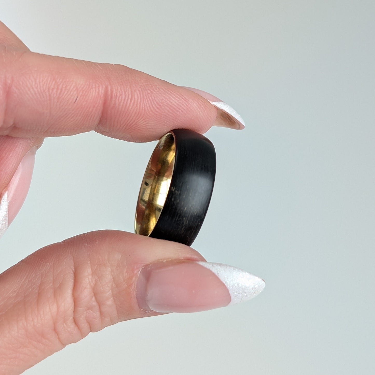 tungsten and gold wedding band