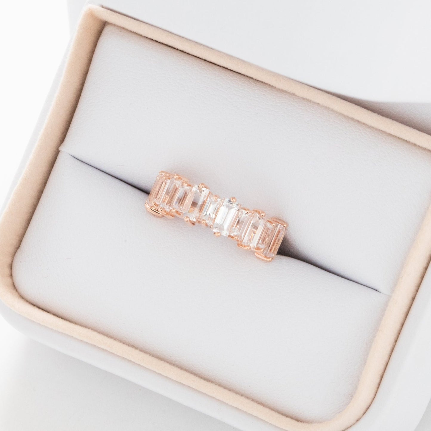 white lab sapphire prescott ring