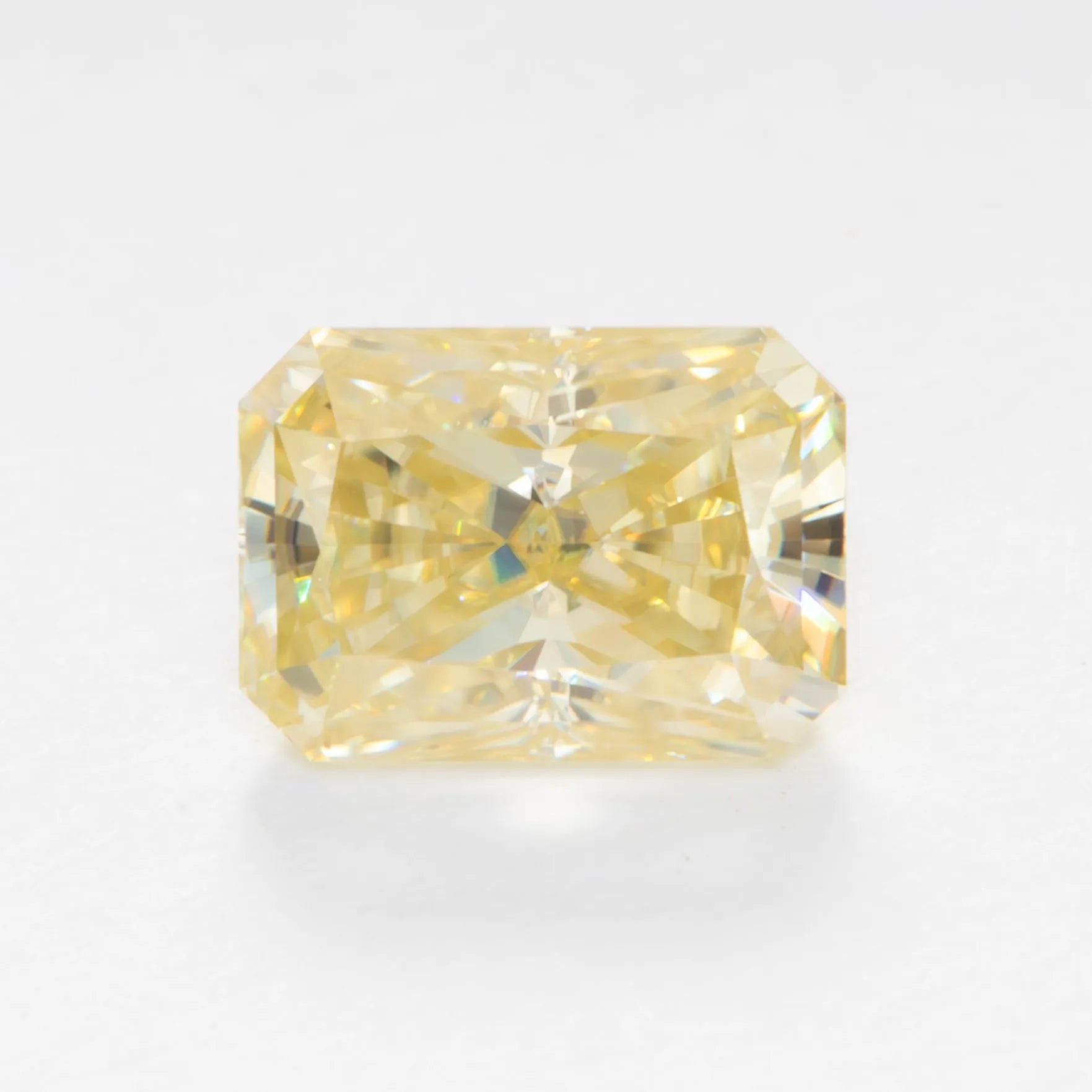 yellow moissanite radiant