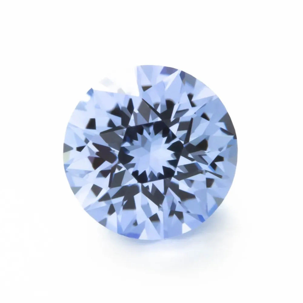 light blue lab sapphire round
