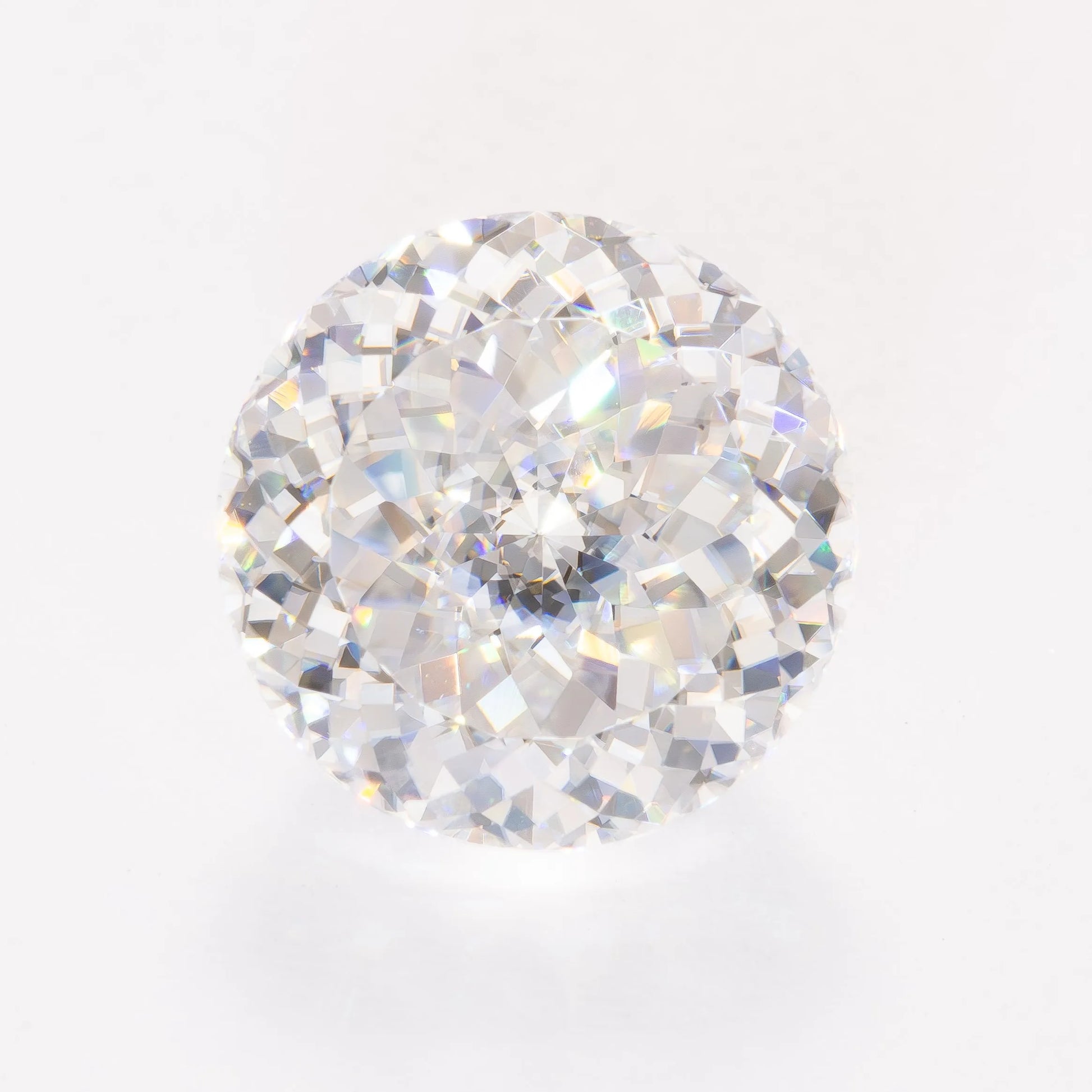 white moissanite portuguese cut