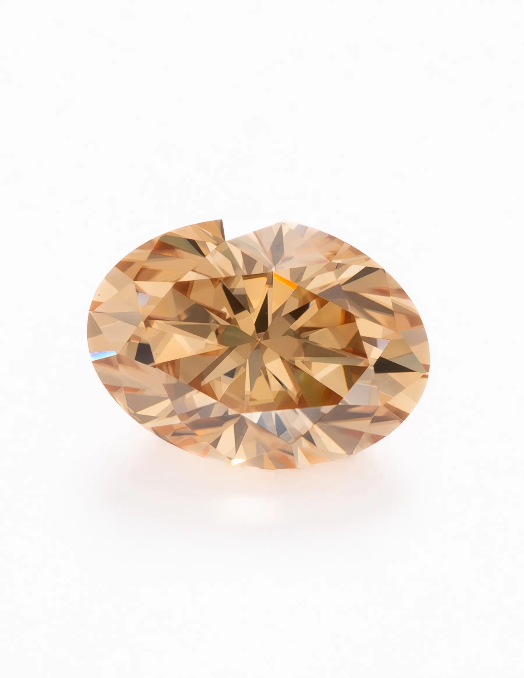 golden moissanite oval