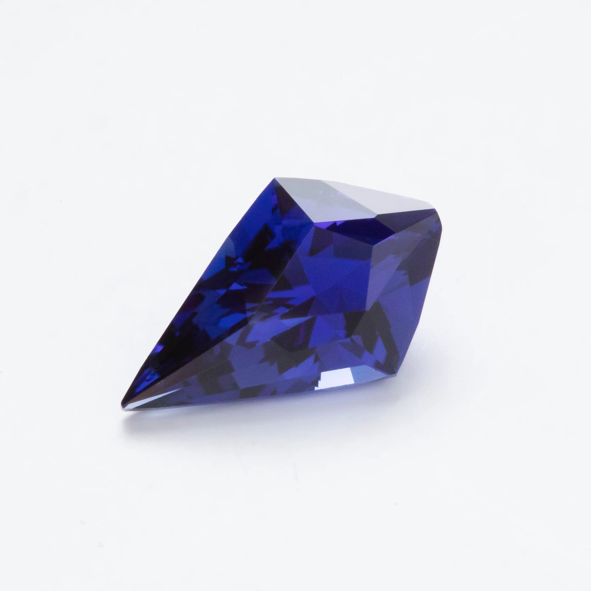 royal blue lab sapphire kite cut