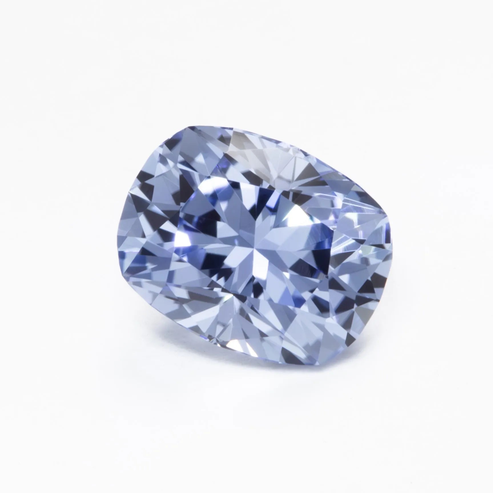 light blue lab sapphire elongated cushion