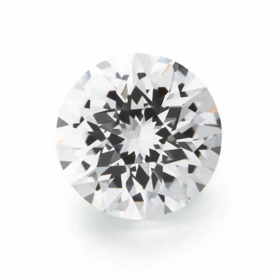 white lab sapphire round