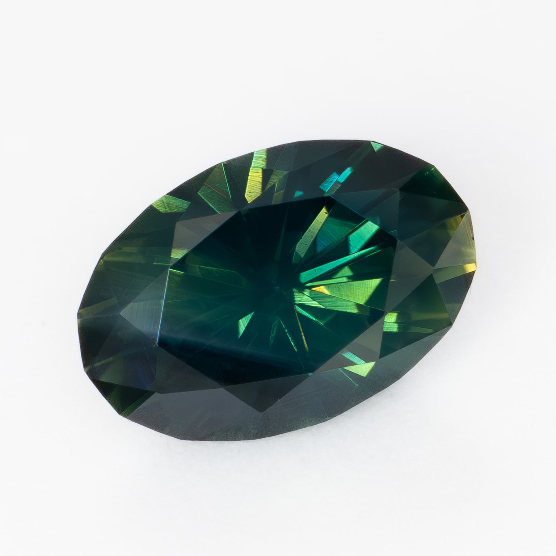 AF0106 1.19ct oval cut dark blue-green african sapphire