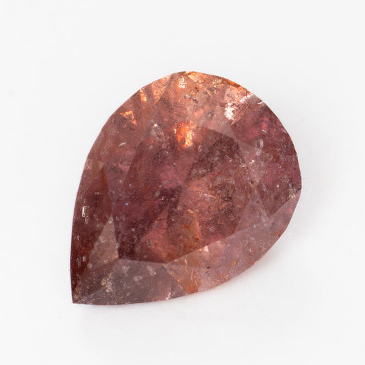 AF0119 1.27ct pink-orange pear cut african sapphire