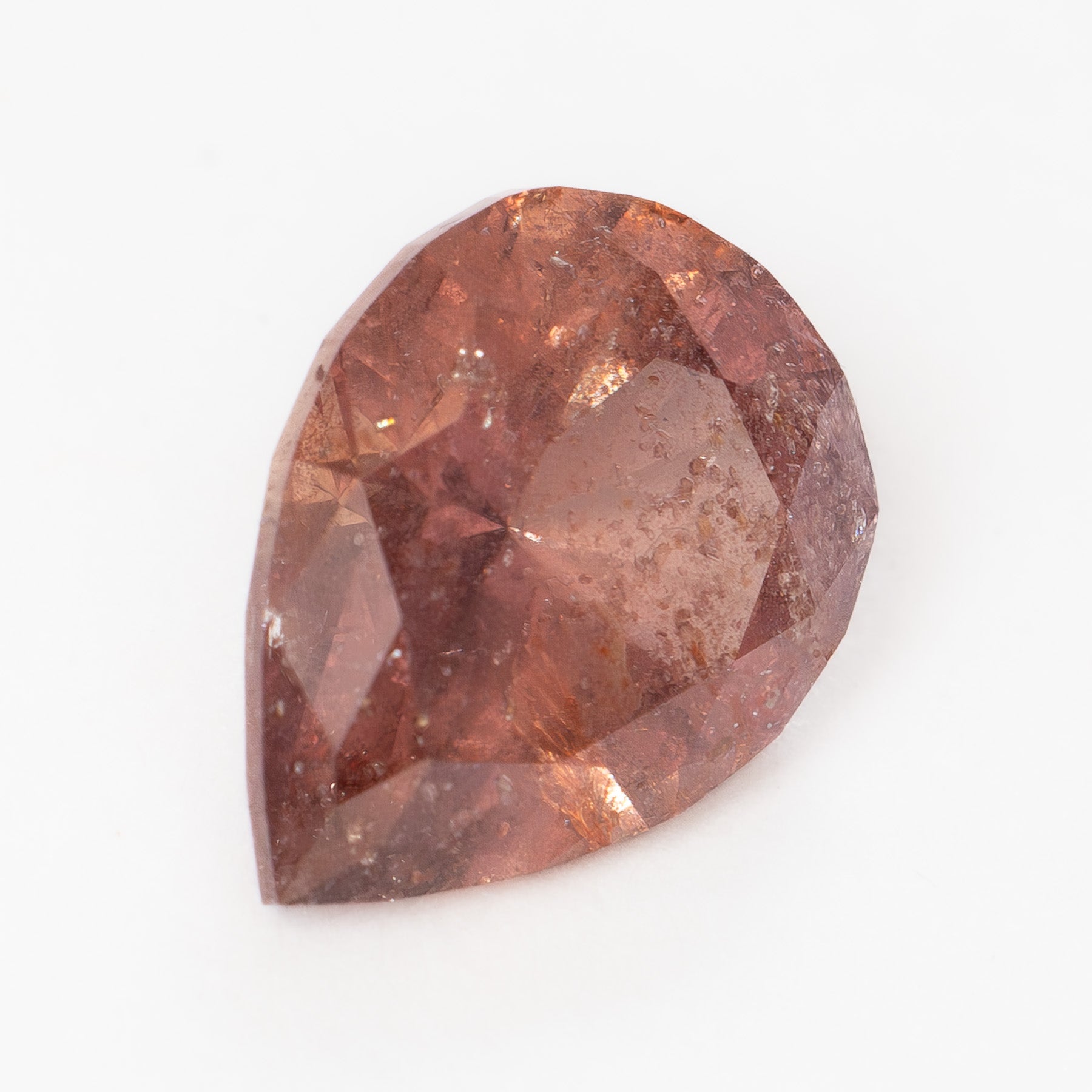 AF0119 1.27ct pink-orange pear cut african sapphire