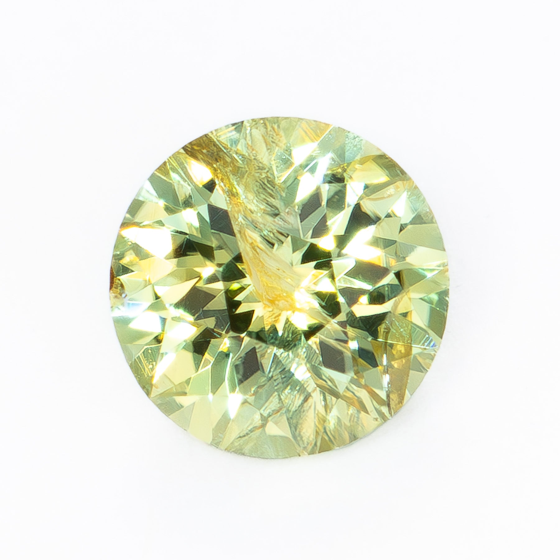 AF0122 yellow-green african sapphire round
