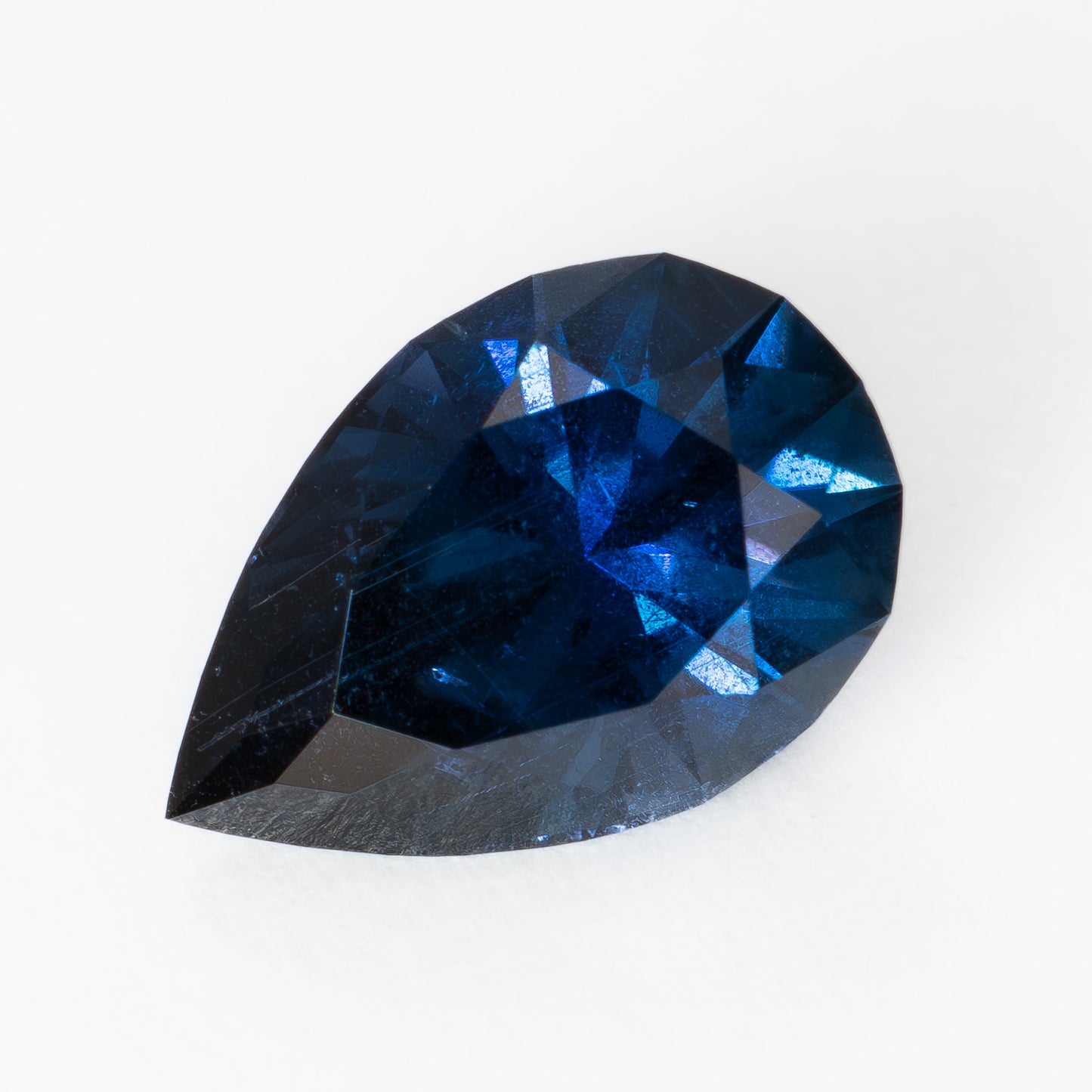 AF0130 1.42ct rich blue pear cut african sapphire