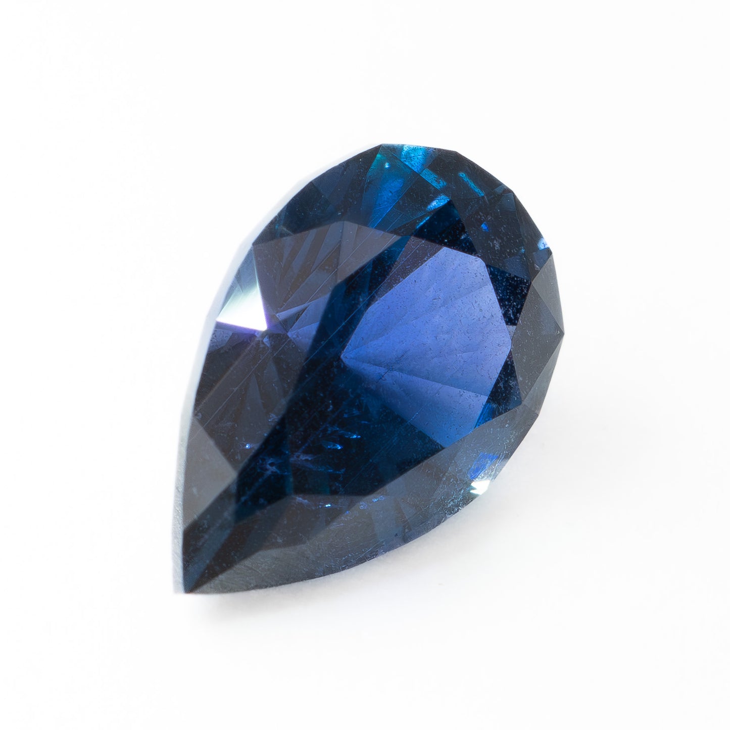 AF0130 1.42ct rich blue pear cut african sapphire