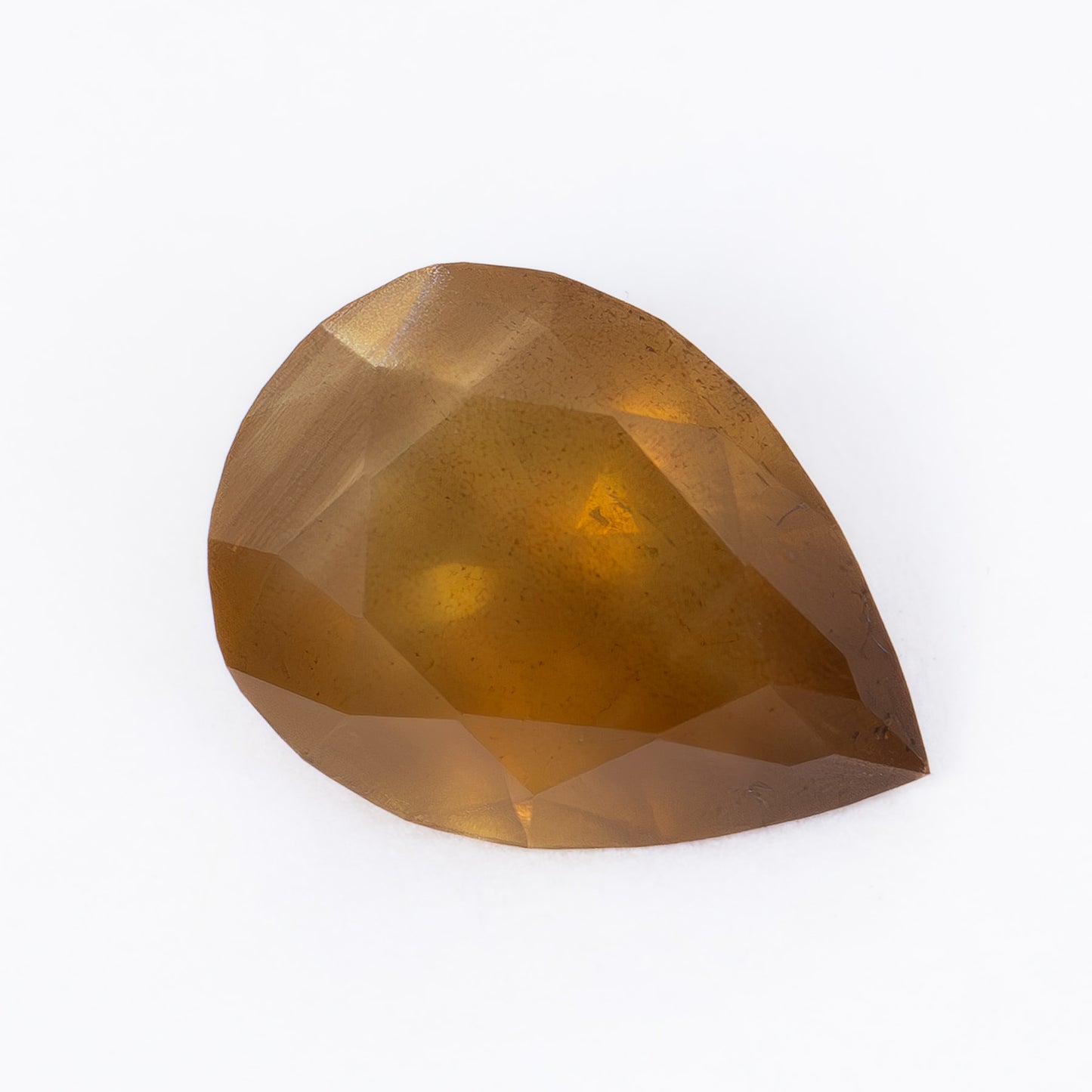 AF0131 toffee colored pear african sapphire