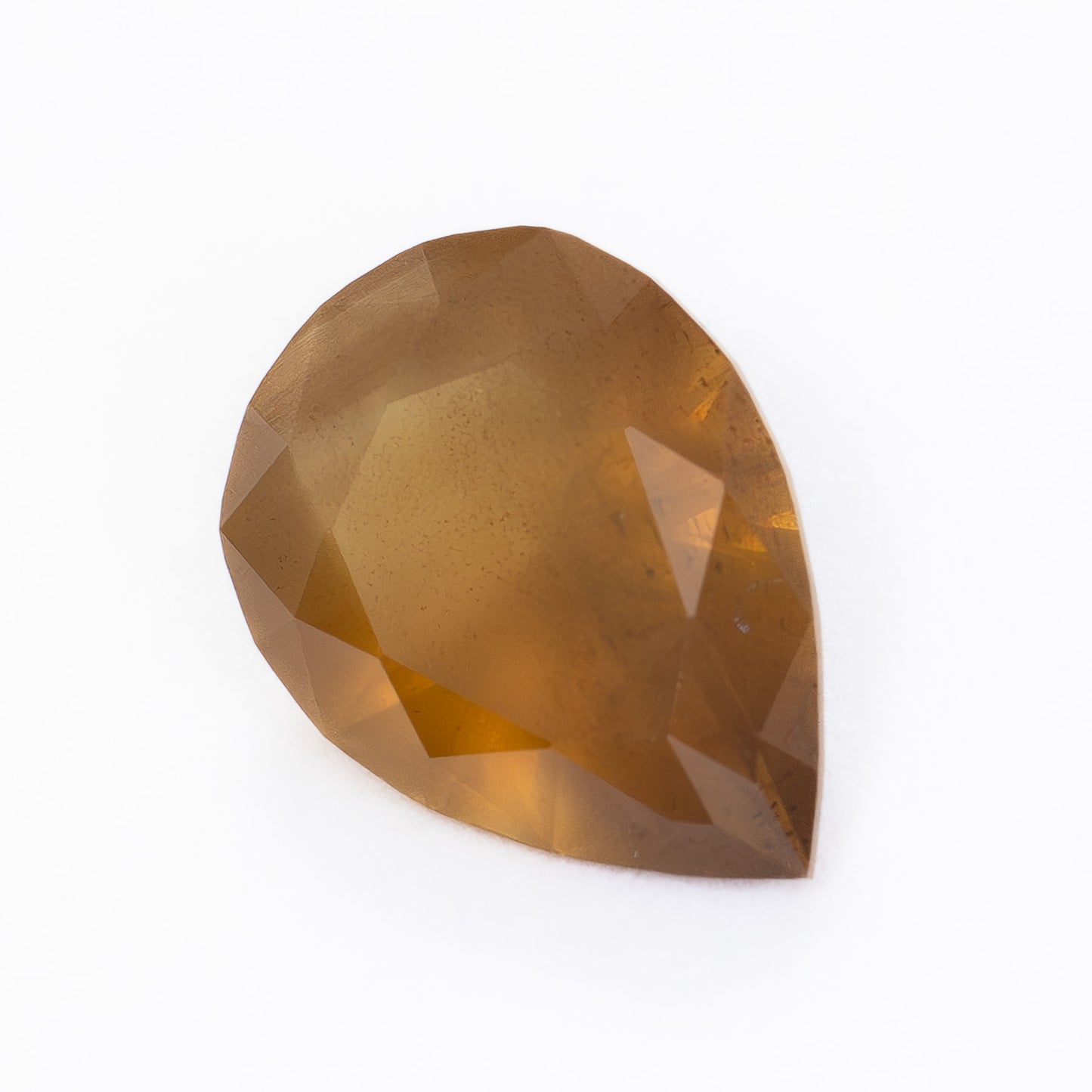 AF0131 toffee colored pear african sapphire