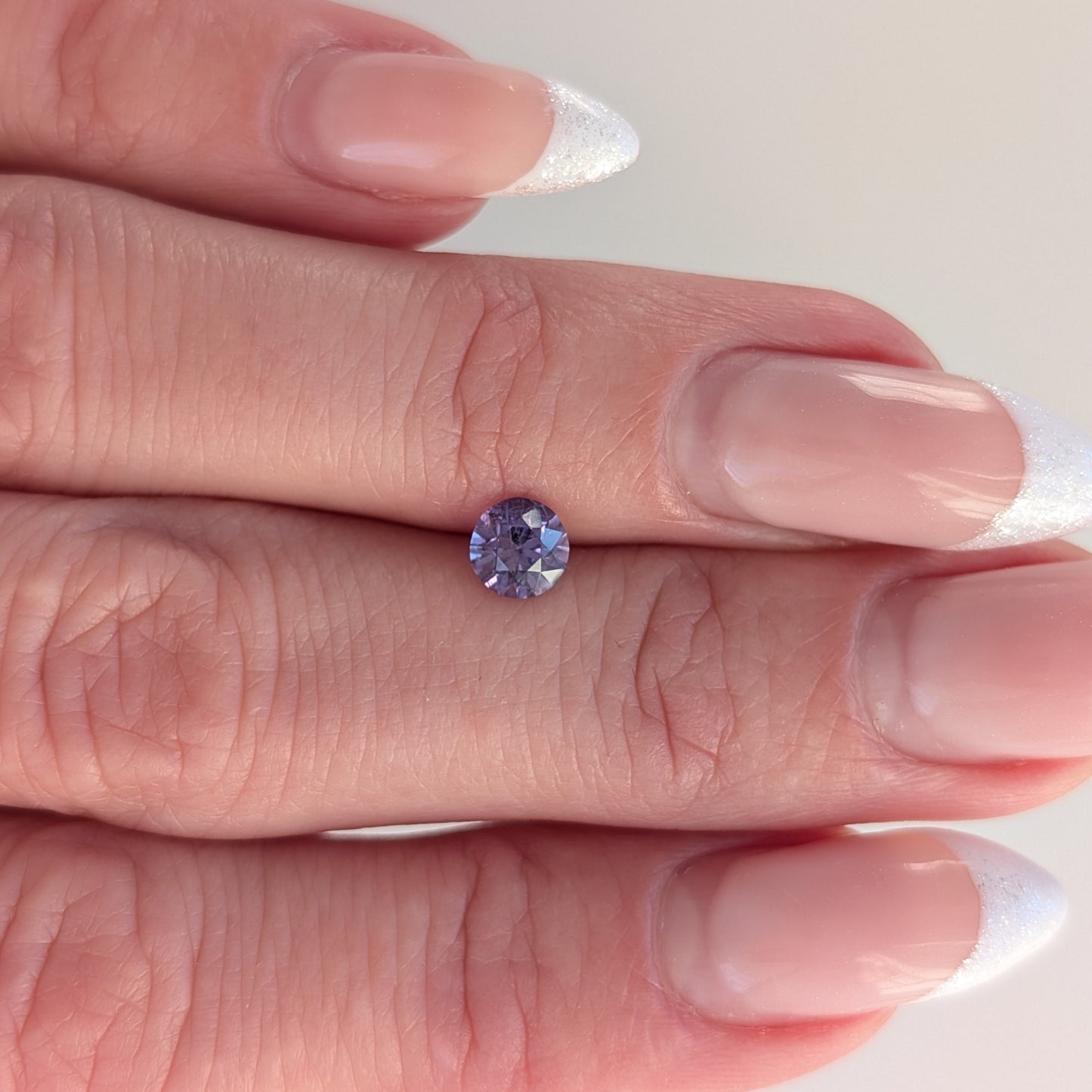 AF0139 0.72ct purple rose cut round african sapphire