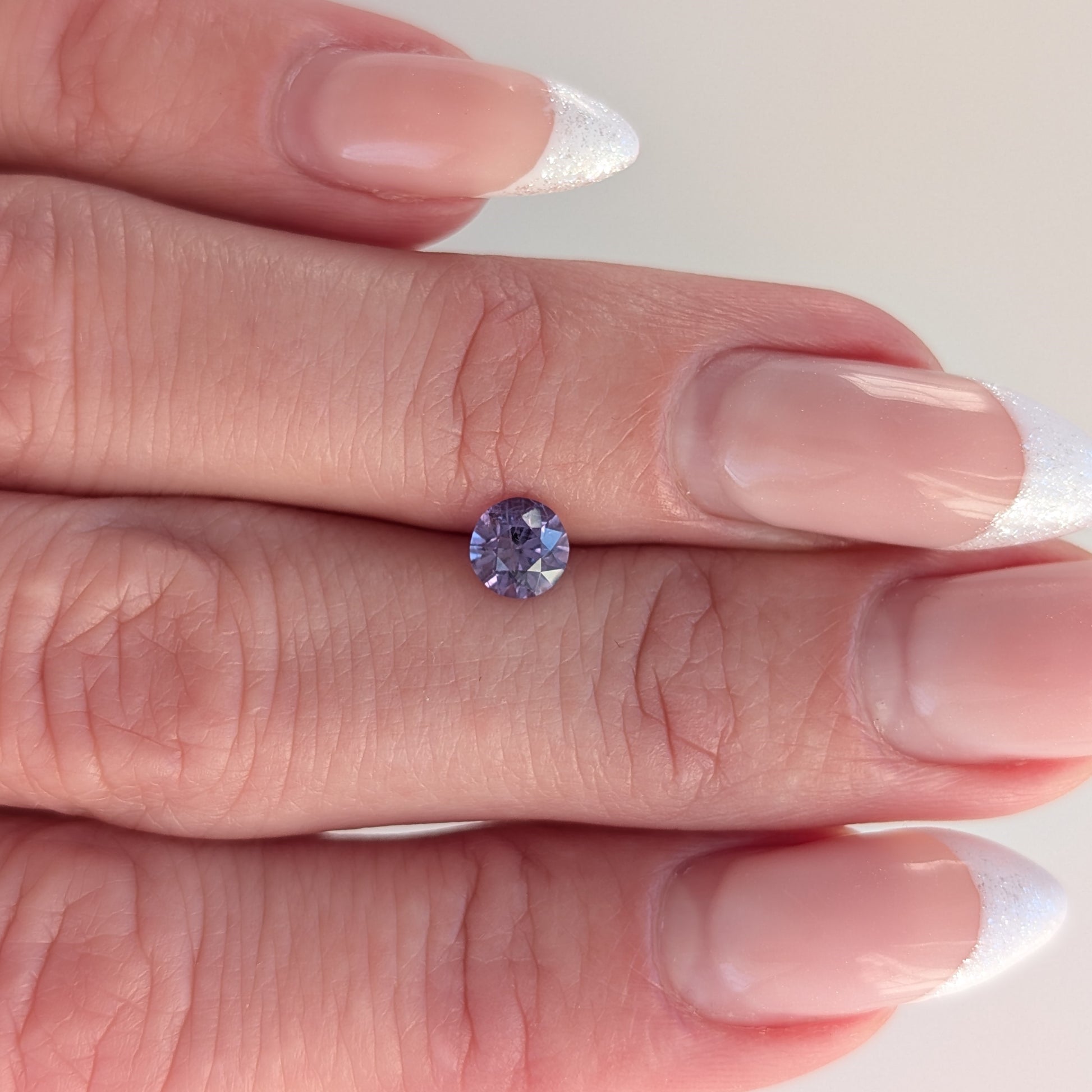 AF0139 0.72ct purple rose cut round african sapphire