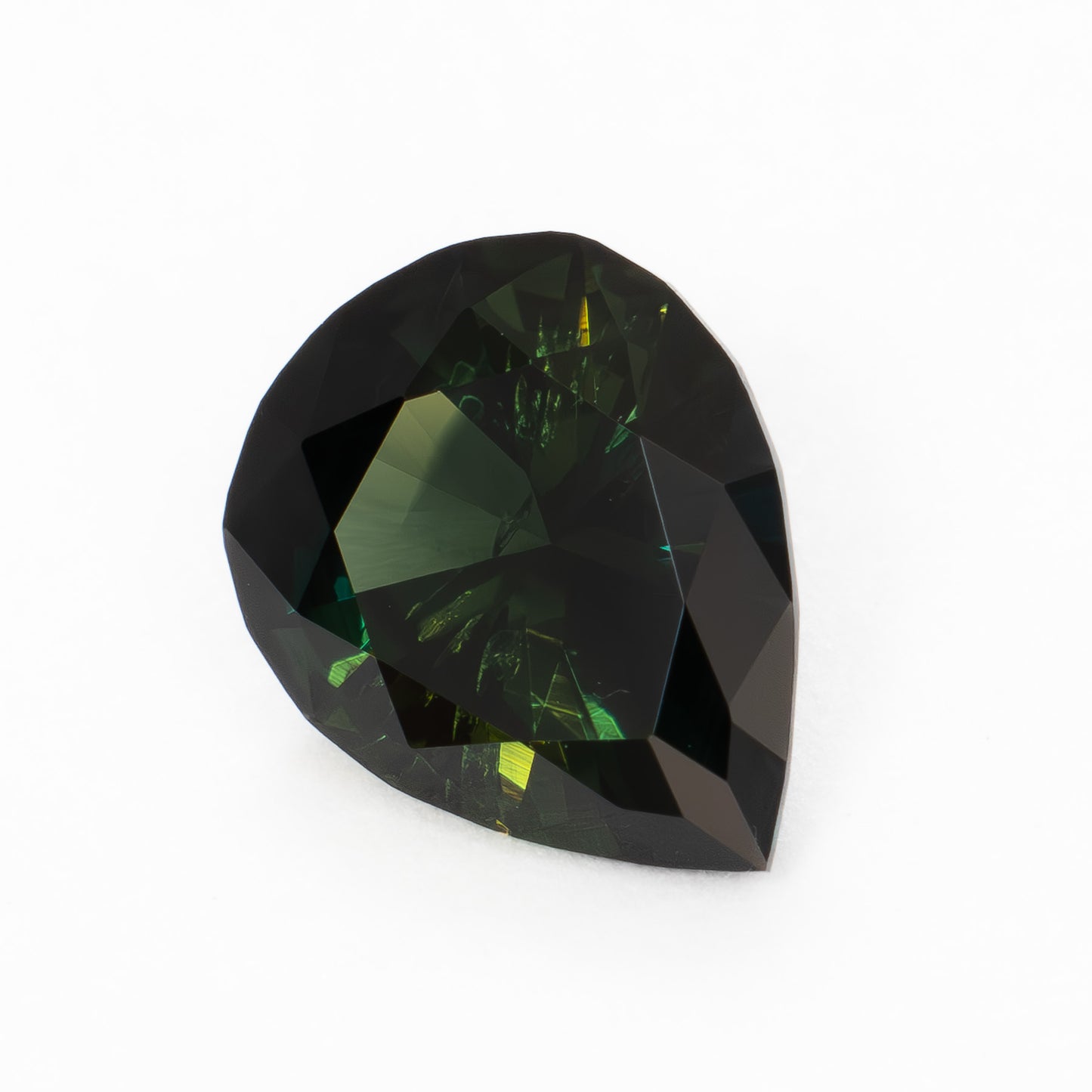 AU0114 2.00ct pear cut dark green australian sapphire