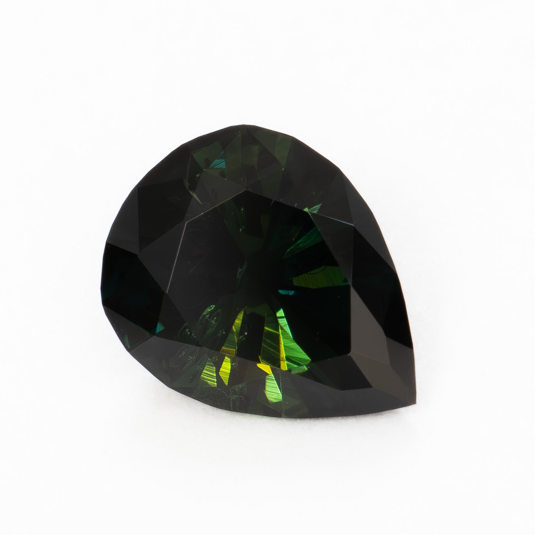 AU0114 2.00ct pear cut dark green australian sapphire