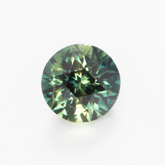 AU0122 bi-color blue yellow round australian sapphire
