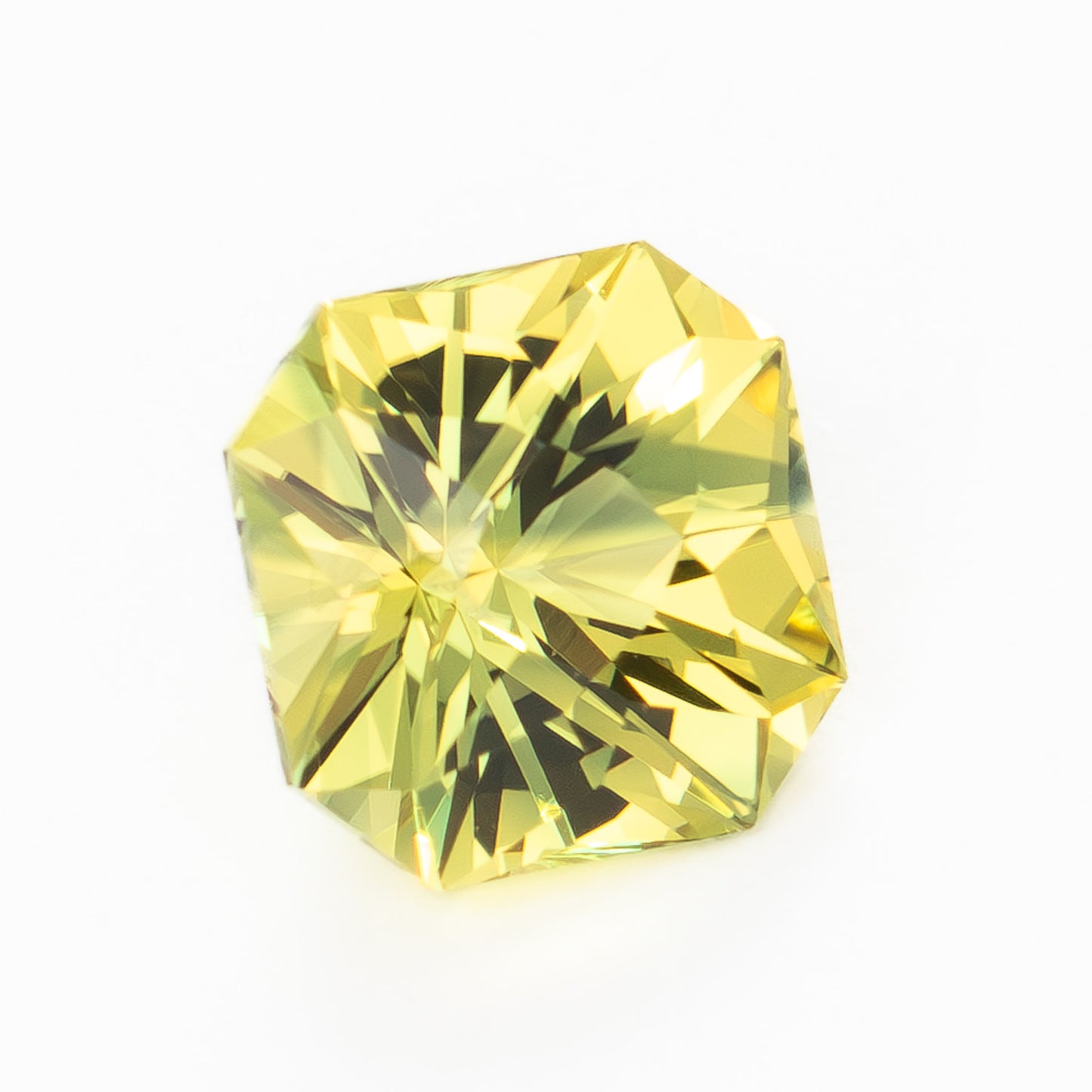 AU0139 1.15ct bi-color yellow and green asscher cut australian sapphire