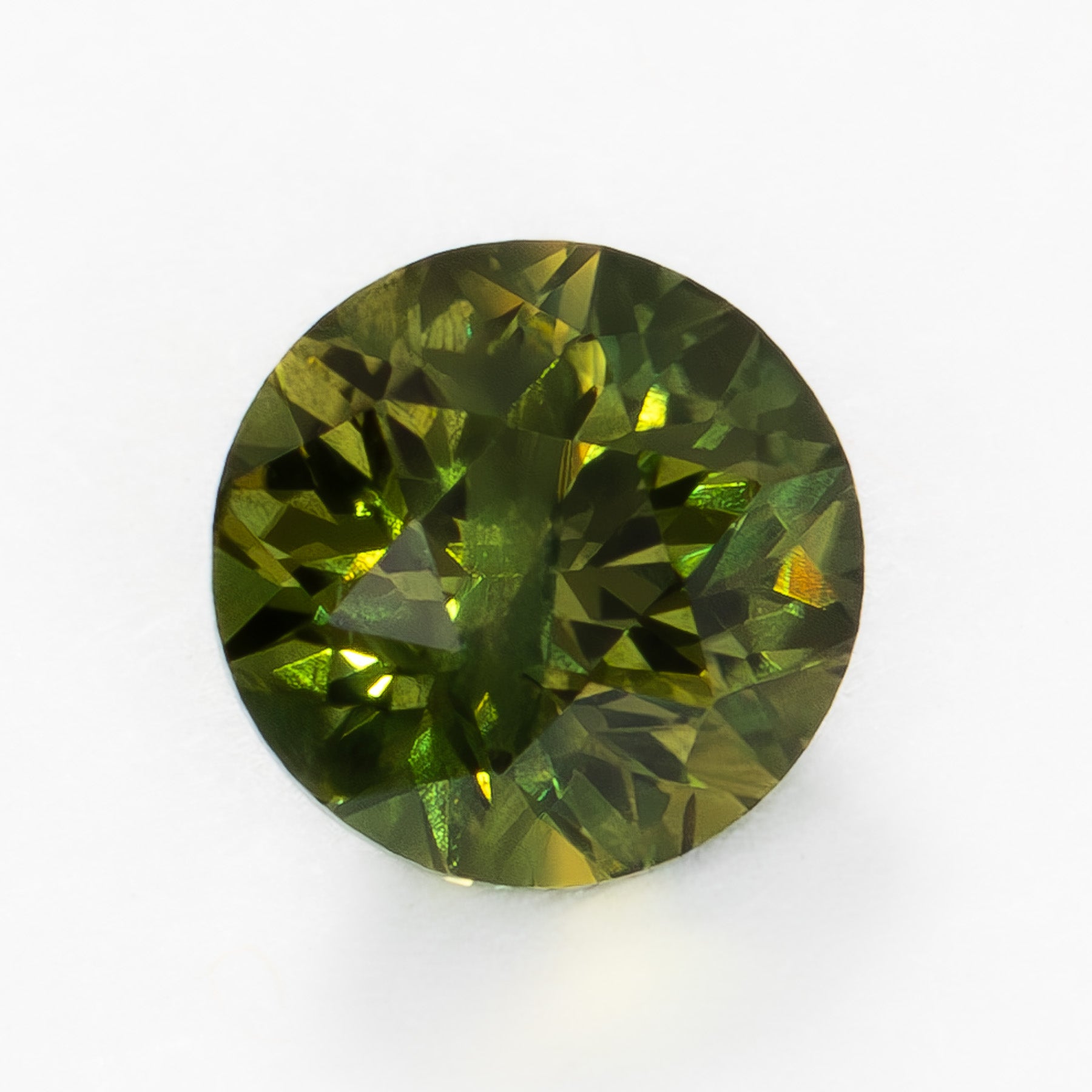 AU0140 green yellow bi-color australian sapphire round