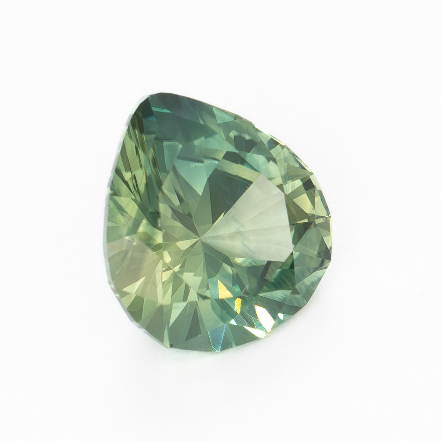 AU0142 1.58ct pear cut green australian sapphire