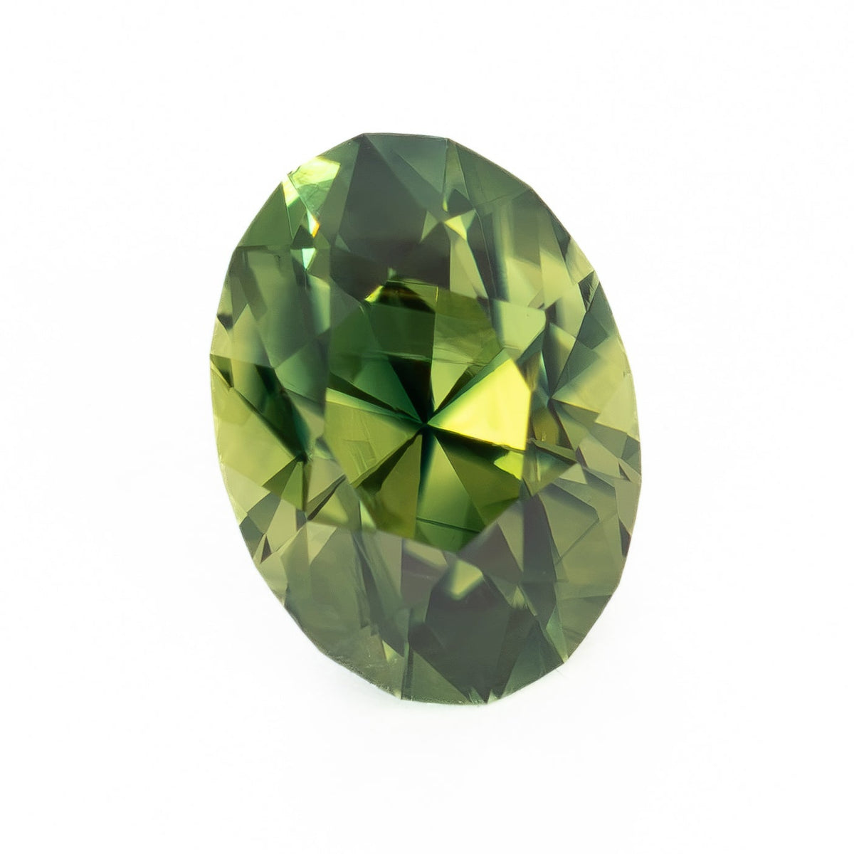 AU0149 1.50ct green-yellow antique oval australian sapphire