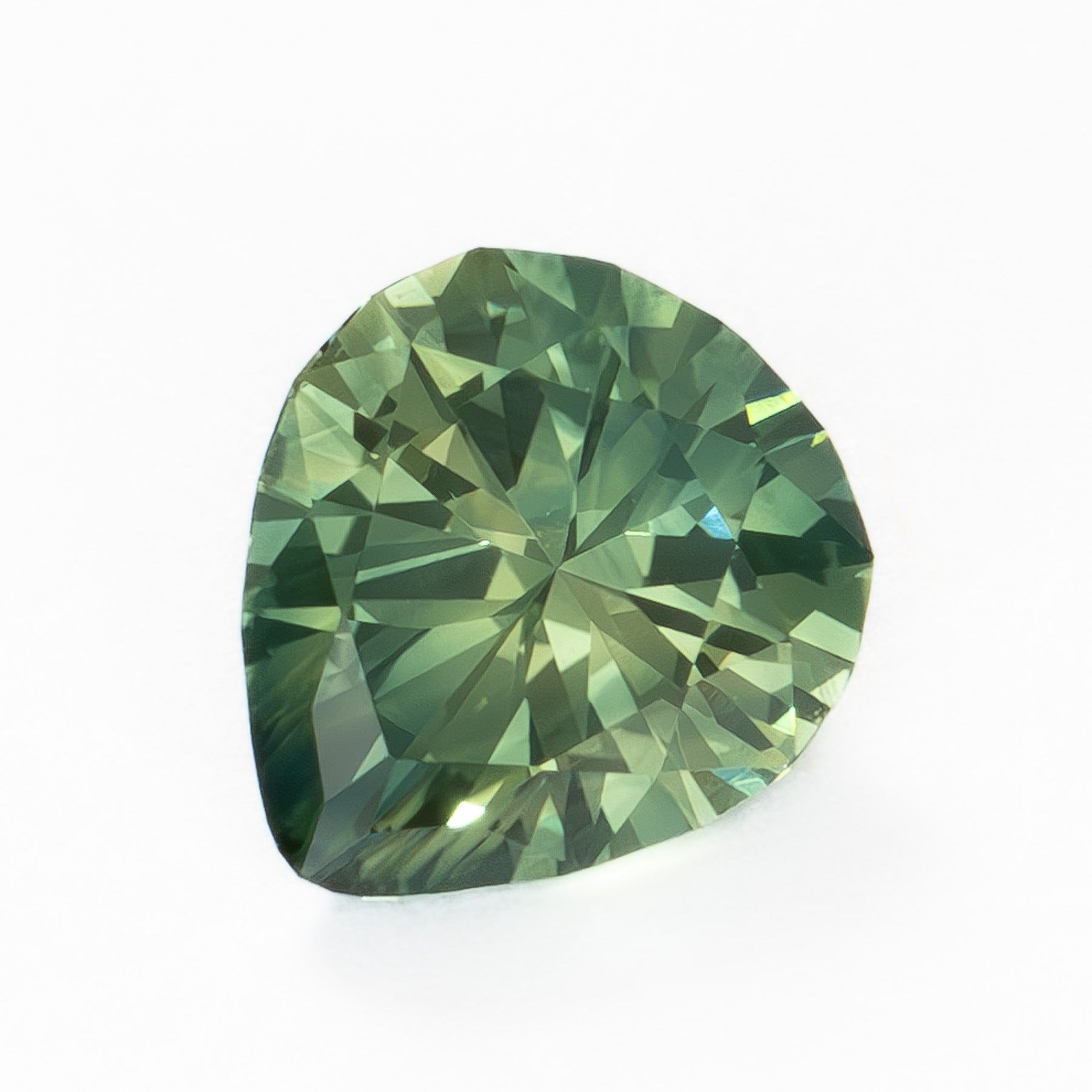 AU142 green australian sapphire pear