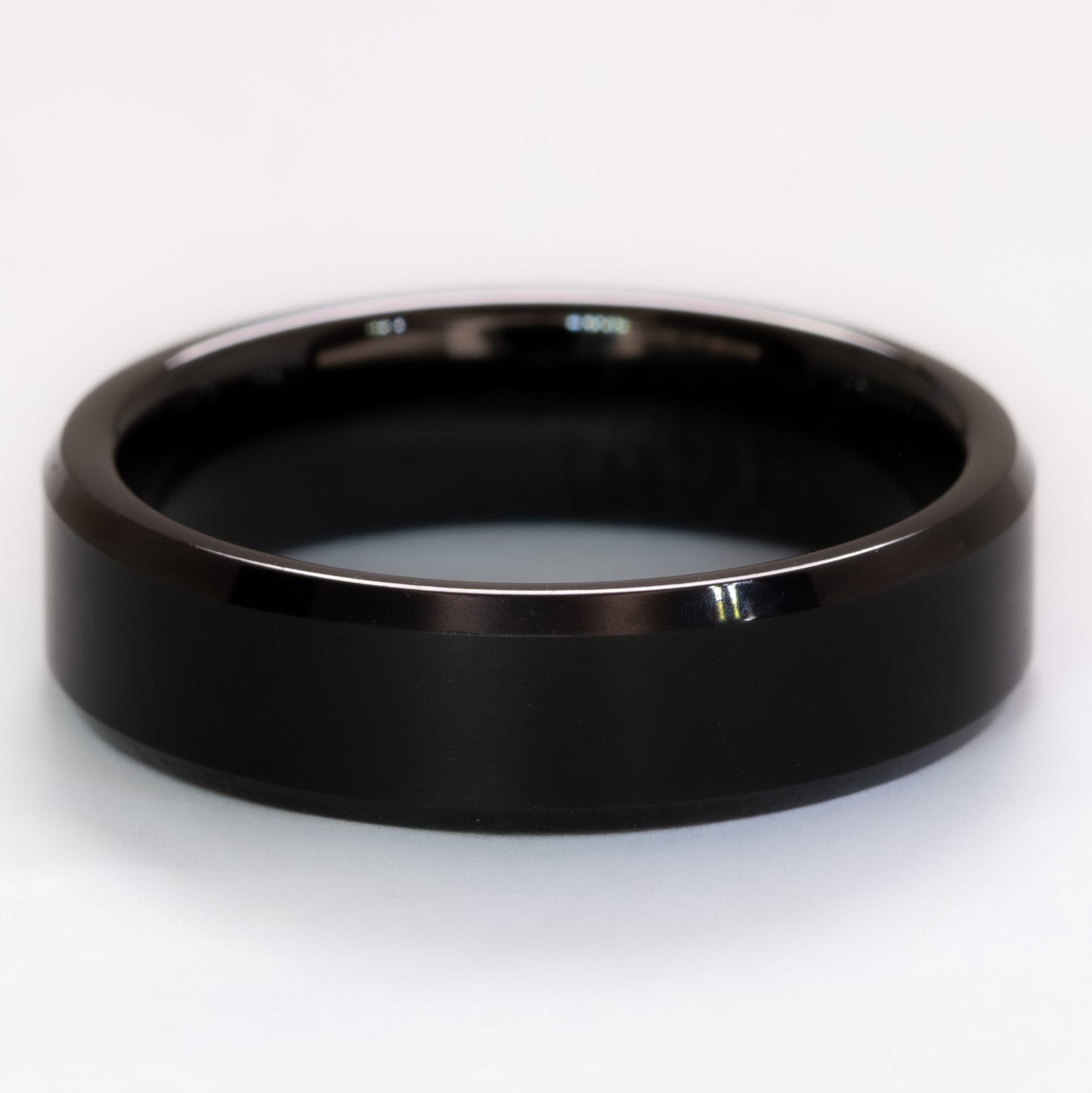 beveled edge tungsten band