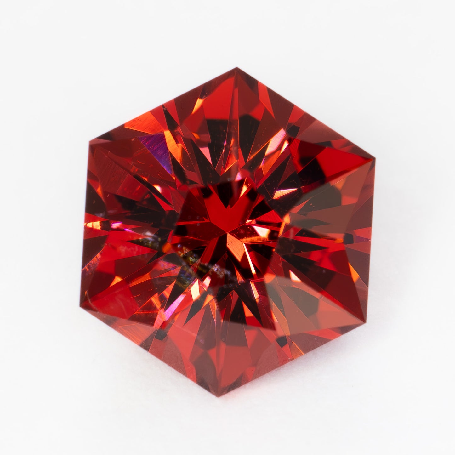 GR0123 1.98ct hex cut red garnet